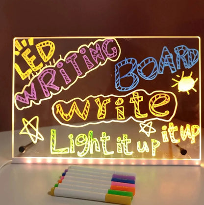 🖍️✨ PIZARRA LED CREATIVA – ¡Dibuja, brilla y aprende jugando!